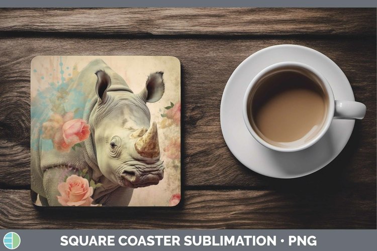 GorgeousVintage Decoupage Square Coaster design.