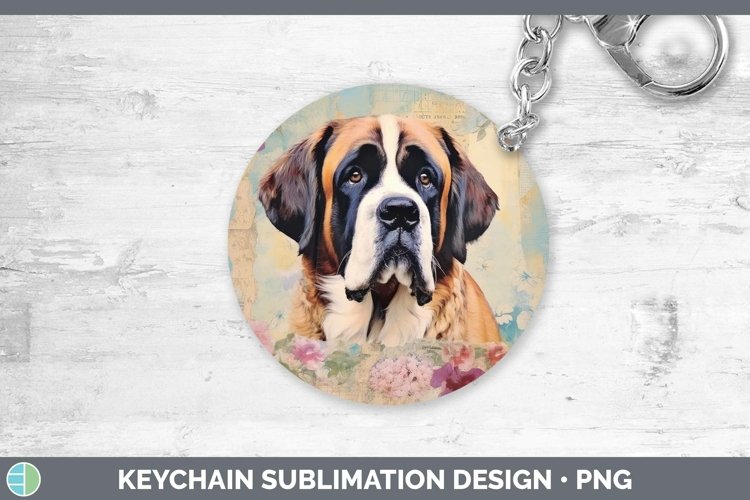 GorgeousVintage Decoupage Keychain design.