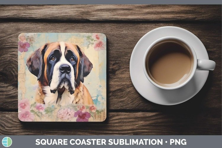 GorgeousVintage Decoupage Square Coaster design.