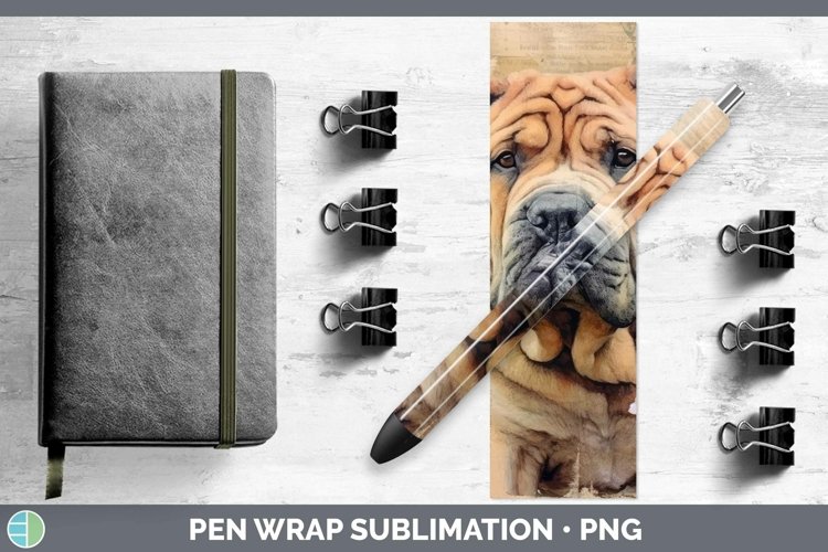 GorgeousVintage Decoupage Pen Wrap design.
