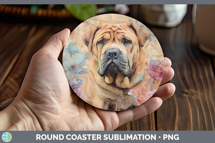 GorgeousVintage Decoupage Round Coaster design.