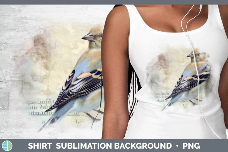 Vintage Decoupage Snow Bunting Shirt | Sublimation Sublimati