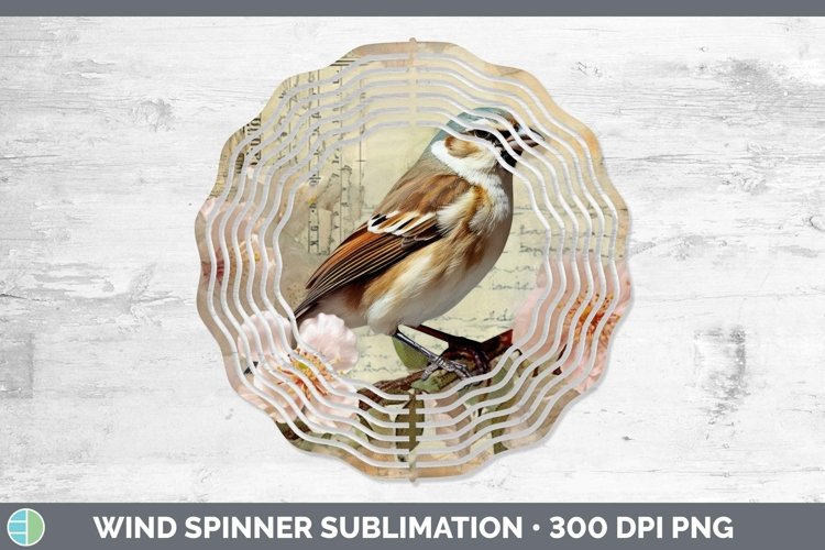 GorgeousVintage Decoupage Wind Spinner design.