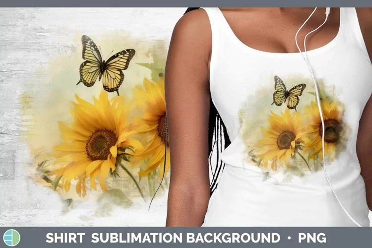 Vintage Decoupage Sunflower Shirt Sublimation Sublimation Ba