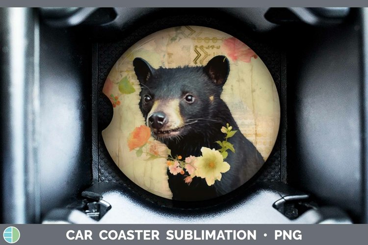 GorgeousVintage Decoupage Car Coaster design.