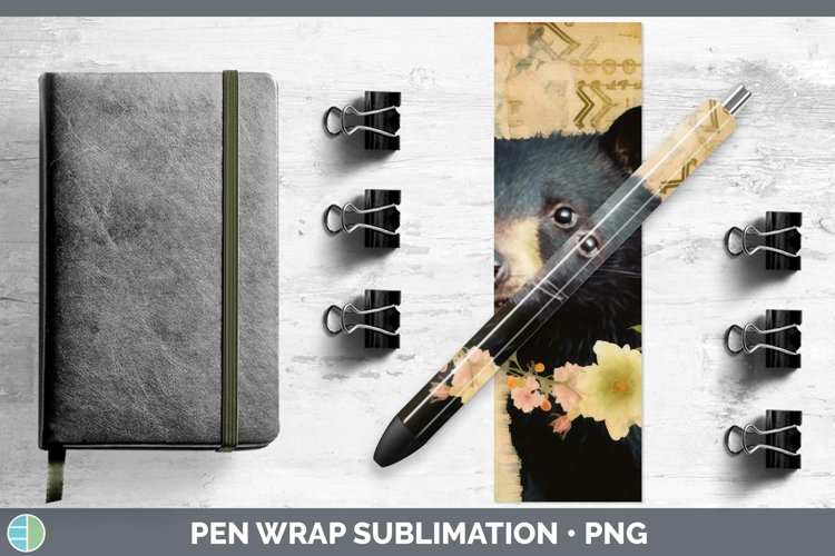 GorgeousVintage Decoupage Pen Wrap design.