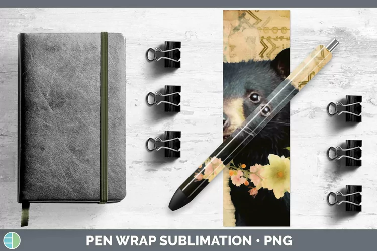 Vintage Decoupage Tasmanian Devil Pen Wrap Sublimation Epoxy