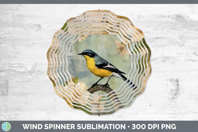 GorgeousVintage Decoupage Wind Spinner design.