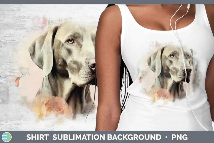 Vintage Decoupage Weimaraner Shirt Sublimation Sublimation B