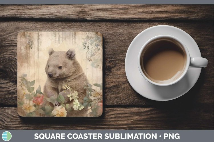 GorgeousVintage Decoupage Square Coaster design.
