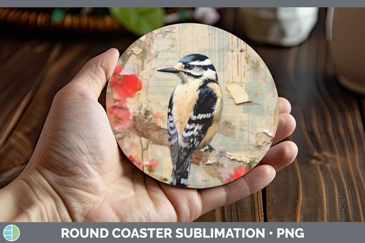 GorgeousVintage Decoupage Round Coaster design.