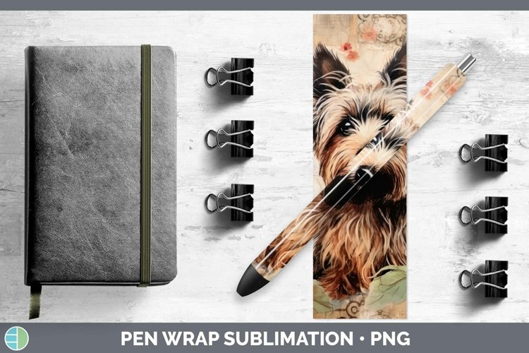 GorgeousVintage Decoupage Pen Wrap design.