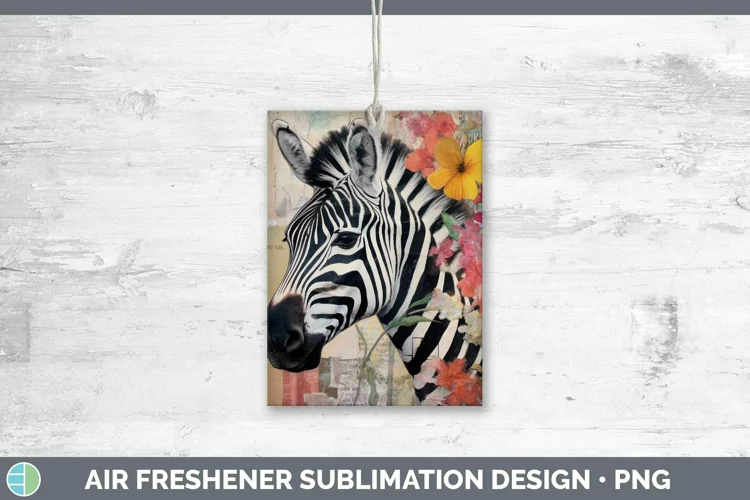 Vintage Decoupage Zebra Air Freshener Sublimation Car Freshe