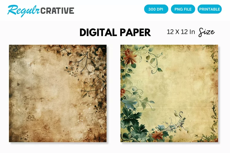 Vintage Seamless Digital Paper, Vintage Background