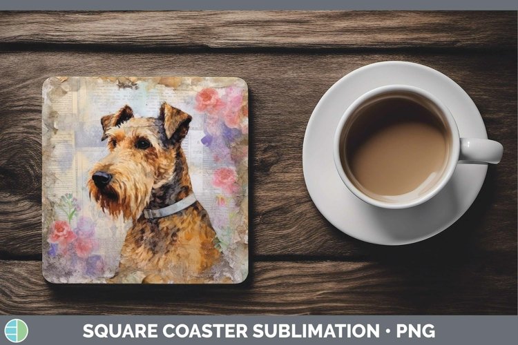 GorgeousVintage Dogs Square Coaster design.
