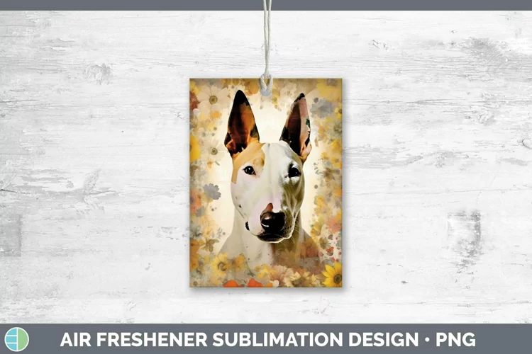 Vintage Dogs Bull Terrier Dog Air Freshener Sublimation Car