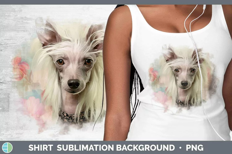 Vintage Dogs Hairless Chinese Crested Dog Shirt Sublimation