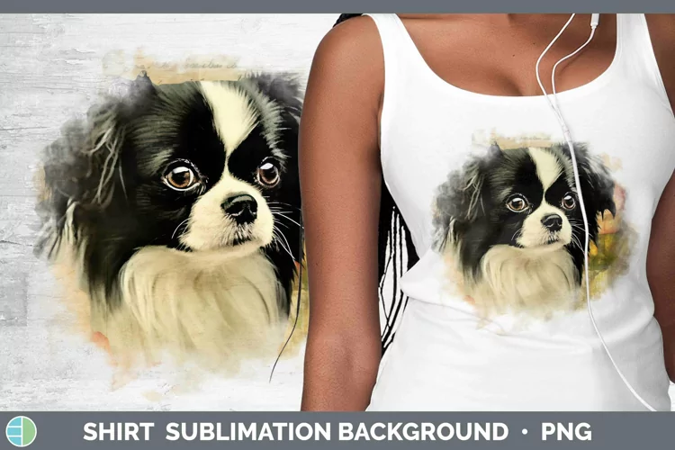 Vintage Dogs Japanese Chin Dog Shirt Sublimation Sublimation