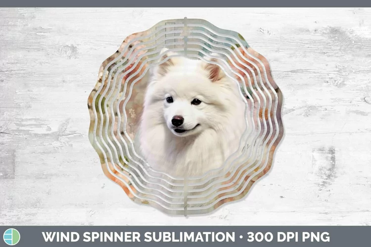 Vintage Dogs Japanese Spitz Dog Wind Spinner Sublimation Spi