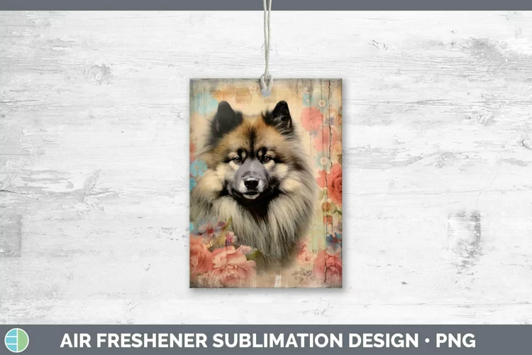Vintage Dogs Keeshond Dog Air Freshener Sublimation Car Fres