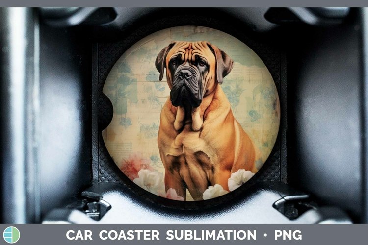 Vintage Dogs Mastiff Car Coaster Sublimation Coaster Designs