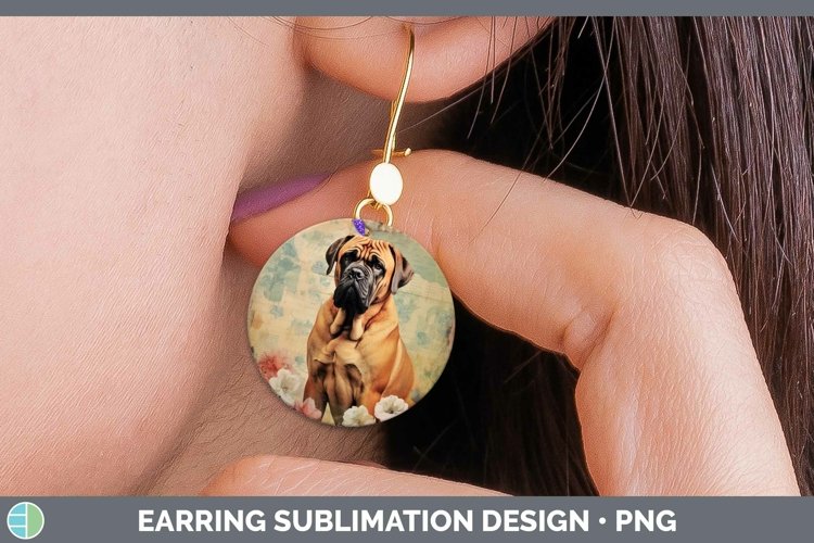 GorgeousVintage Dogs Round Earrings design.