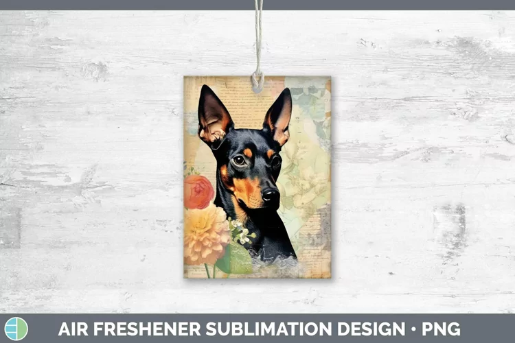 Vintage Dogs Miniature Pinscher Air Freshener Sublimation Ca