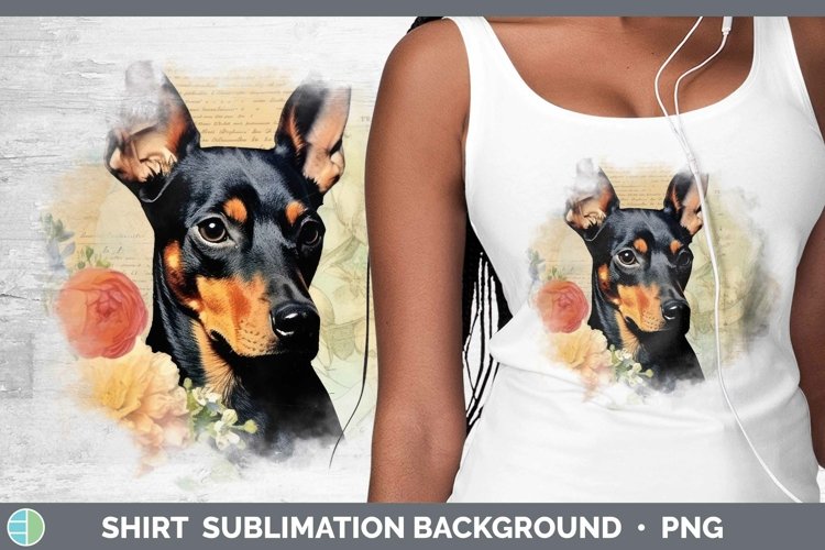 Vintage Dogs Miniature Pinscher Shirt Sublimation Sublimatio