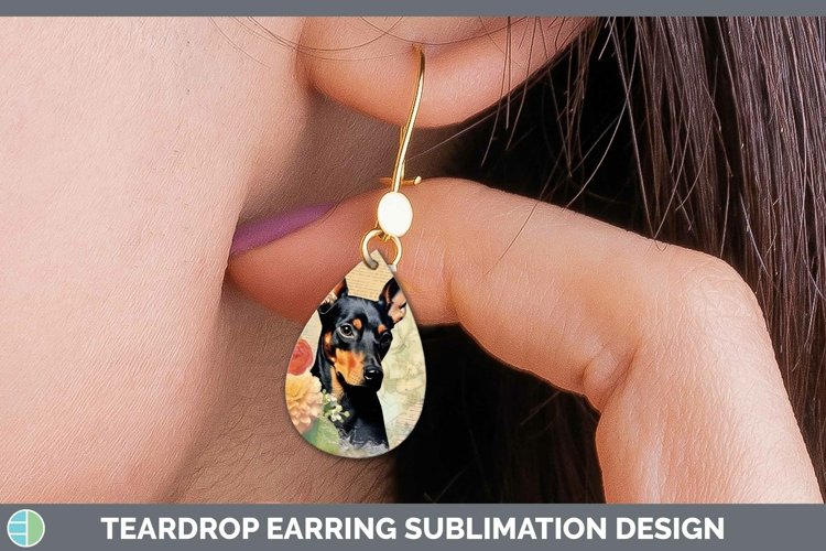 GorgeousVintage Dogs Teardrop Earrings design.