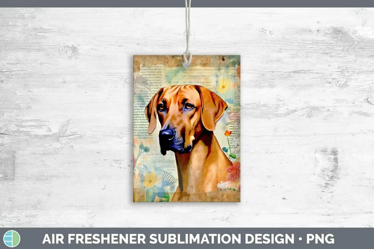 Vintage Dogs Rhodesian Ridgeback Air Freshener Sublimation C