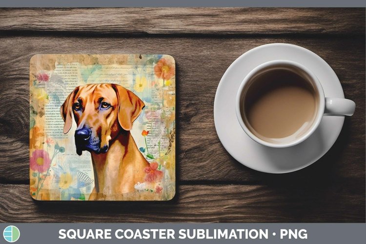 GorgeousVintage Dogs Square Coaster design.