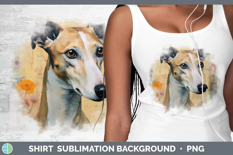 Vintage Dogs Whippet Shirt Sublimation Sublimation Backgroun