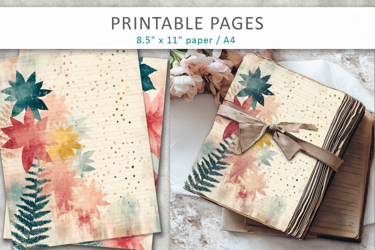 junk journal pages, dots paper printable