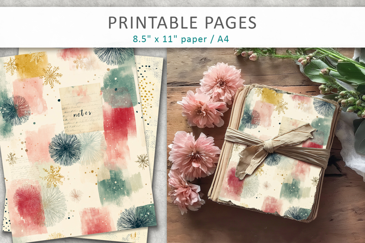 notes journal pages, vintage scrapbooking paper