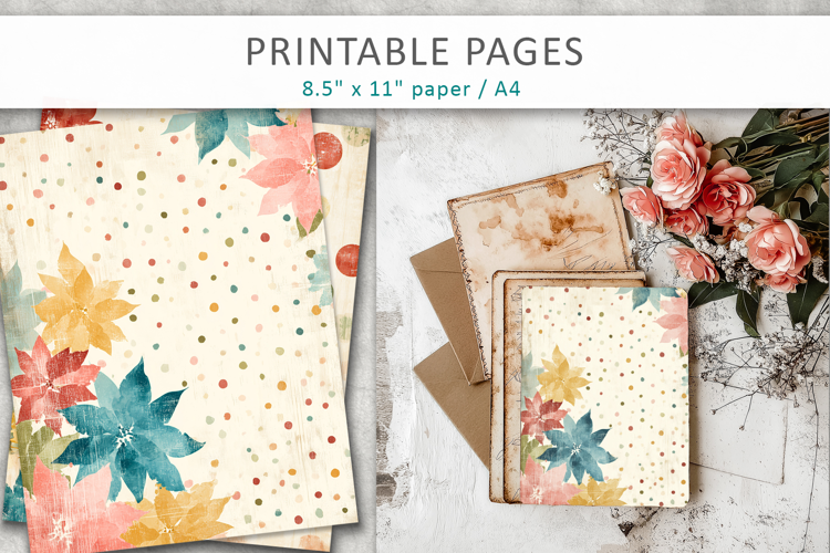 junk journal pages, dotted paper printable