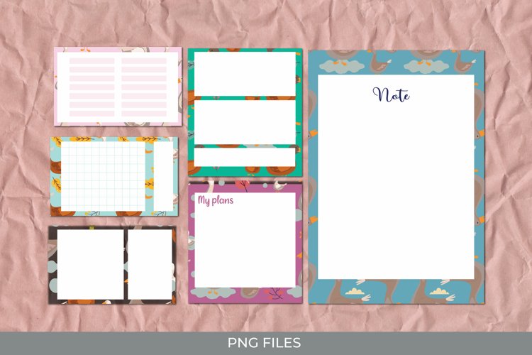 Vintage Duck Seamless Pattern Shaped Journaling Area