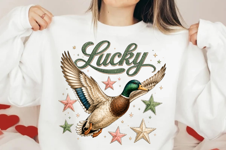 Vintage Duck Sublimation Design