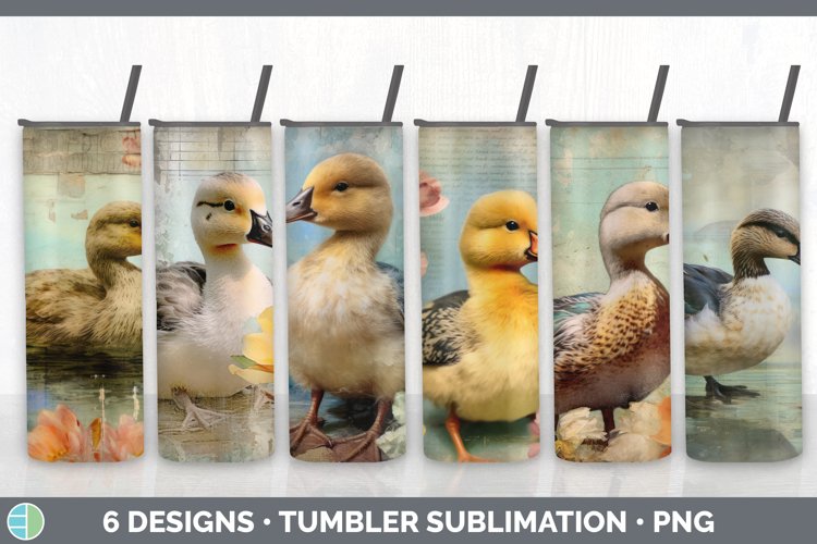 Vintage Duck Tumbler | Sublimation 20 oz Skinny Tumbler Desi