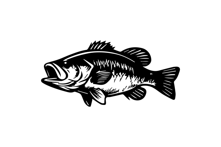 Vintage Engraved Fish Logo Design Vector