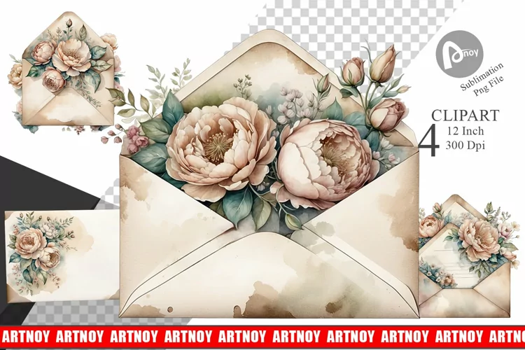 Vintage Envelope Clipart