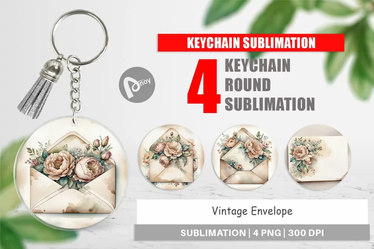 Keychain Vintage Envelope