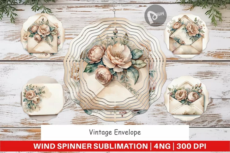 Wind Spinner Vintage Envelope