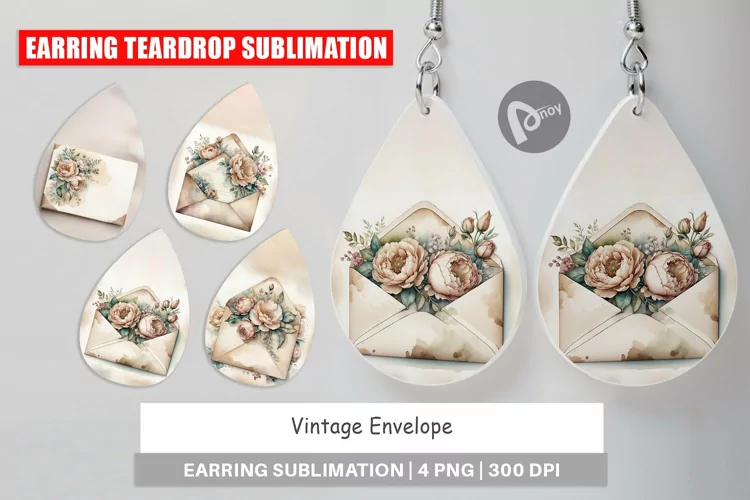 Earring Vintage Envelope