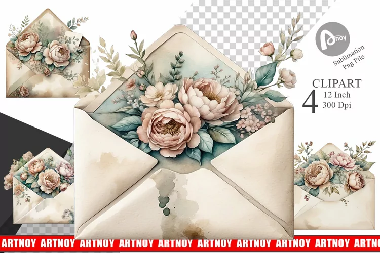 Vintage Envelope Clipart