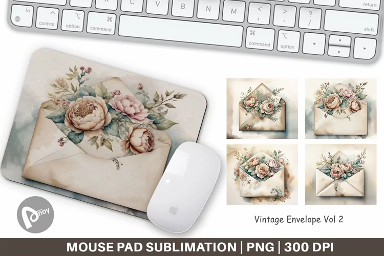 Mouse Pad Vintage Envelope