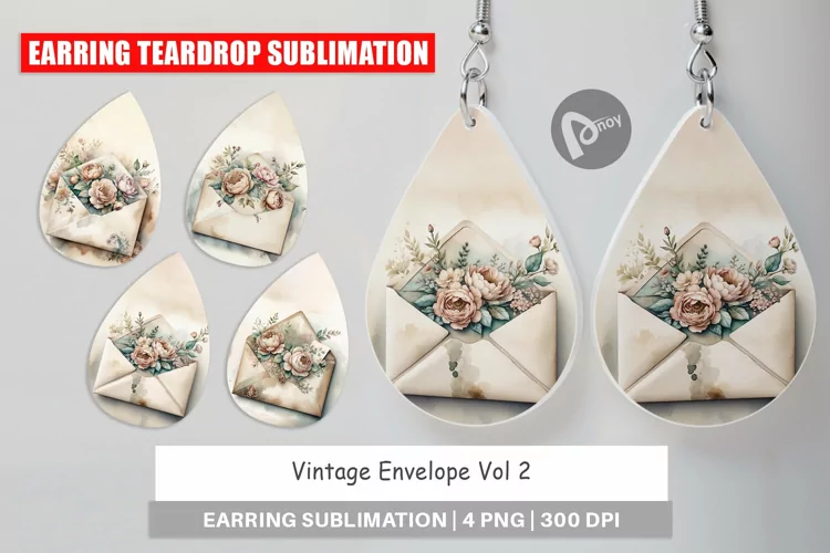 Earring Vintage Envelope