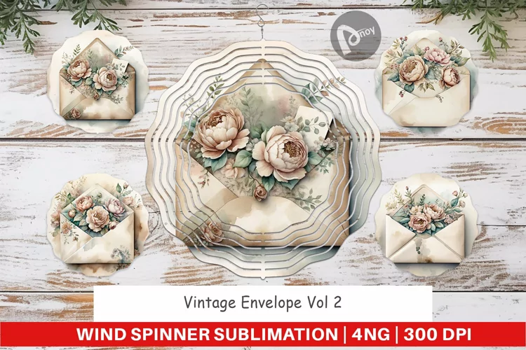 Wind Spinner Vintage Envelope