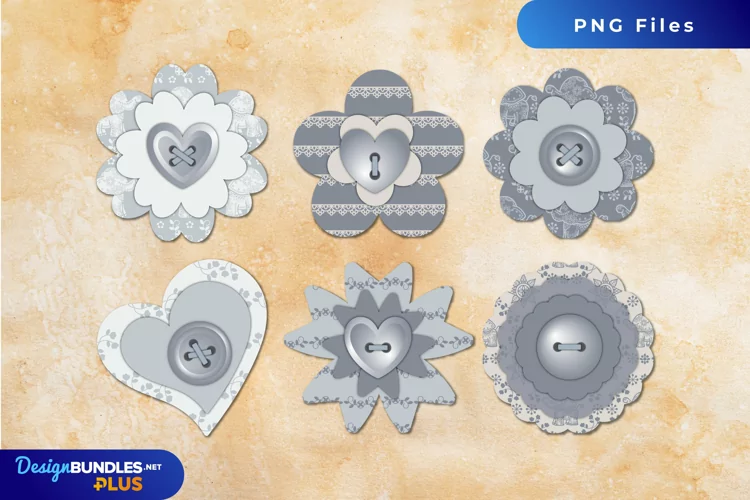 Vintage Ethnic Elephant Seamless Pattern Buttons