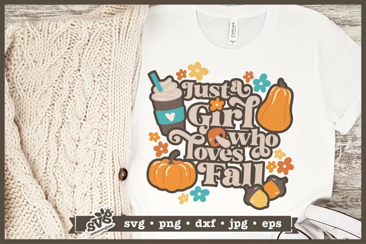 Just a Girl who loves Fall SVG | Retro Fall tshirt design