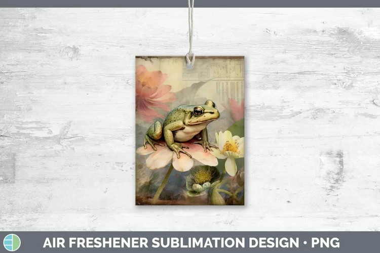 Vintage Farm Bullfrog Air Freshener Sublimation Car Freshene